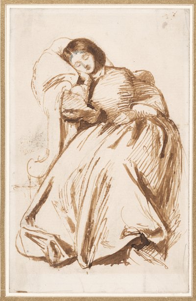 Elizabeth Siddal in a Chair by Dante Gabriel Charles Rossetti